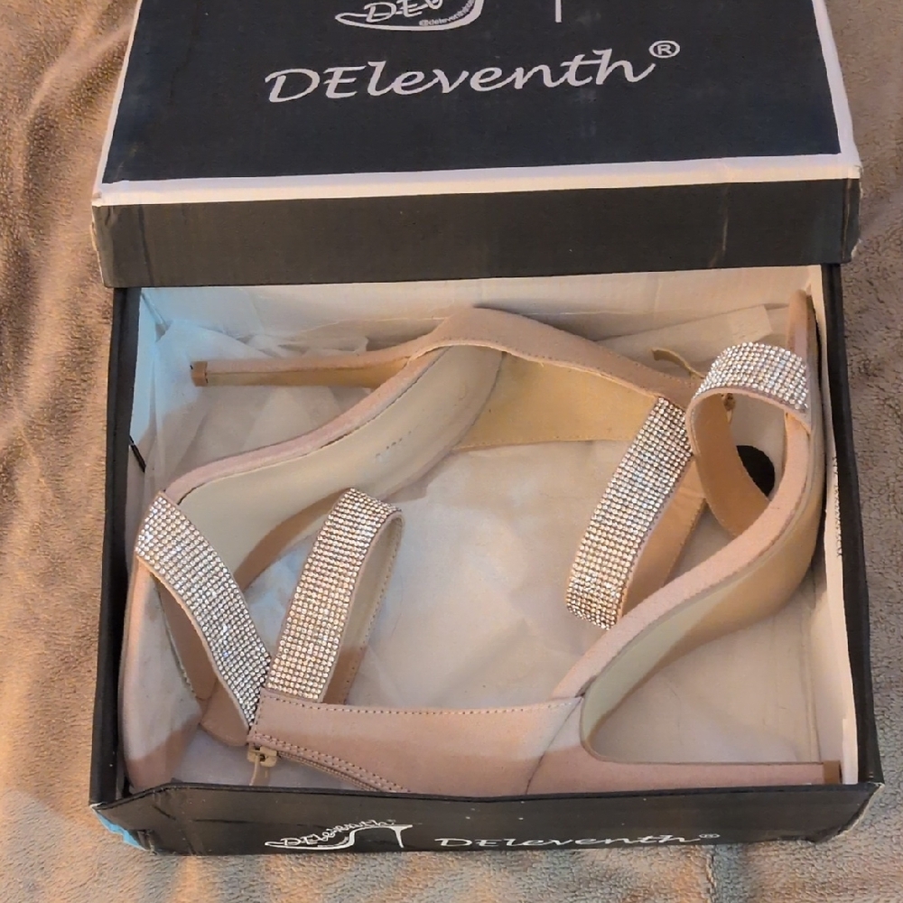 Nude Rhinestone Women's Heels